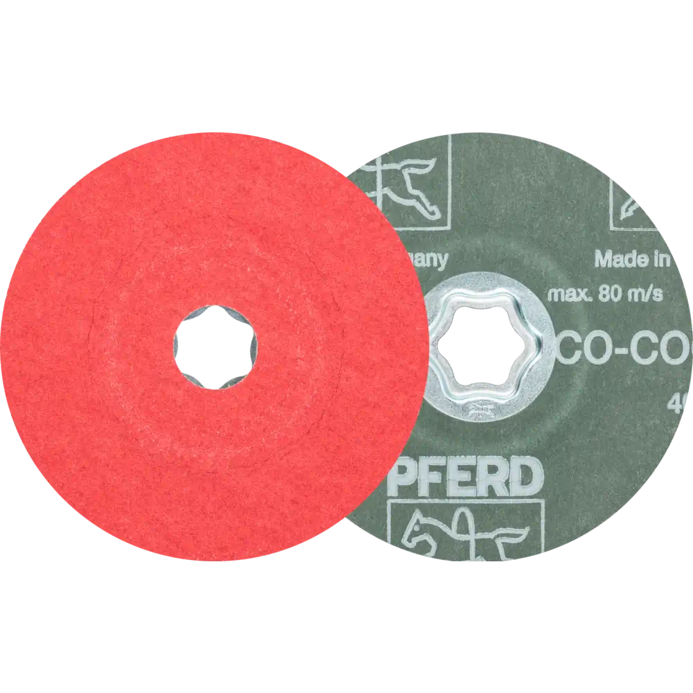 Pferd Tools PFERD TOOLS COMBICLICK Keramikkorn Fiberscheibe Ø 115 mm CO-COOL80 für Edelstahl-1 Product picture Primär-Darstellung
