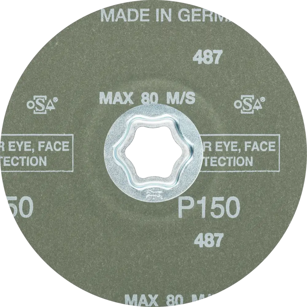 Pferd Tools PFERD TOOLS COMBICLICK Korund Fiberscheibe Ø 125 mm A-COOL150 für Edelstahl-3 Product picture Rückansicht