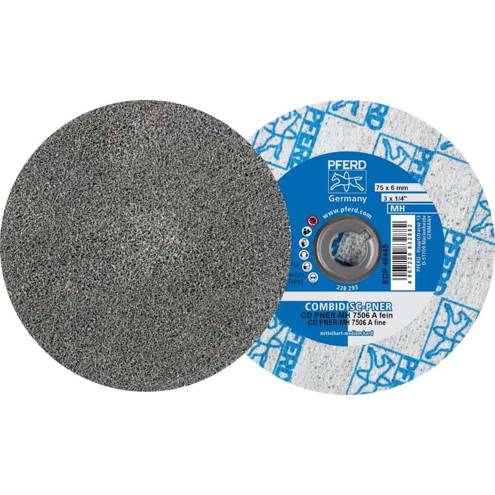 Pferd Tools PFERD TOOLS COMBIDISC verpresste Vliesronde CD PNER Ø 75 mm Mittelhart A Fein für Finish-1 Product picture Primär-Darstellung