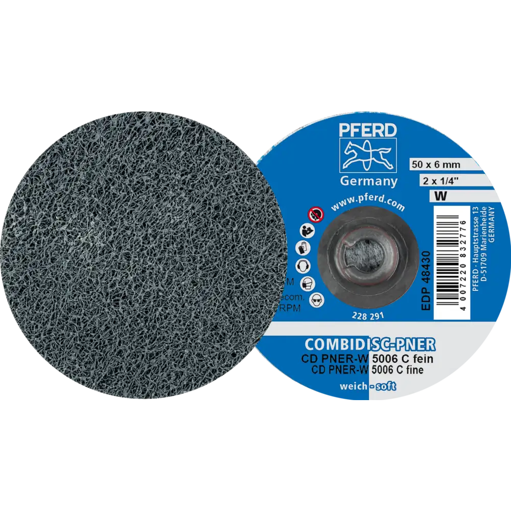 Pferd Tools PFERD TOOLS COMBIDISC verpresste Vliesronde CD PNER Ø 50mm Weich SIC Fein für Finish-1 Product picture Primär-Darstellung
