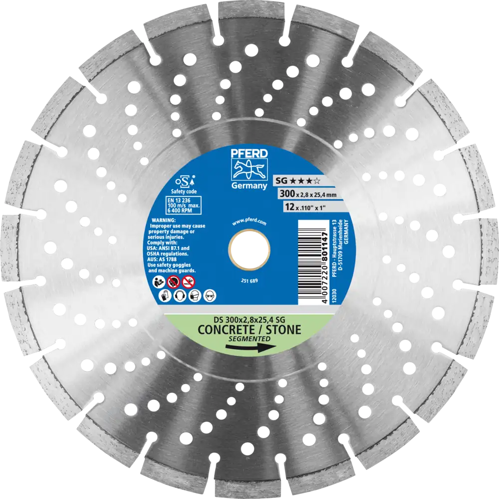 Pferd Tools PFERD TOOLS Diamant-Trennscheibe DS 300x2,8x25,4 mm SG für schnelles Trennen von Stein und Beton-1 Product picture Primär-Darstellung
