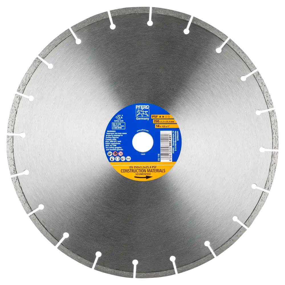 Pferd Tools PFERD TOOLS Diamant-Trennscheibe DS 350x3,2x25,4 mm PSF für schnelles Trennen von Stein und Beton-1 Product picture Primär-Darstellung