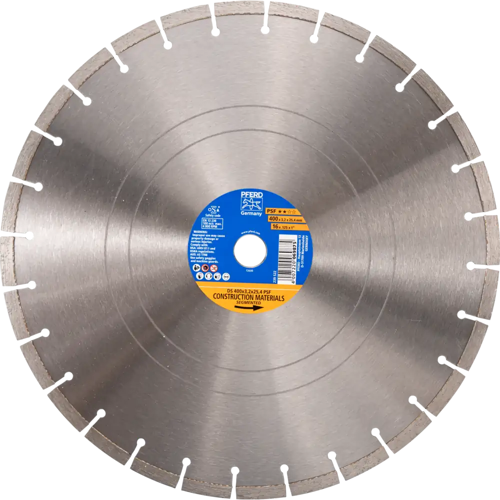 Pferd Tools PFERD TOOLS Diamant-Trennscheibe DS 400x3,2x25,4 mm PSF für schnelles Trennen von Stein und Beton-1 Product picture Primär-Darstellung