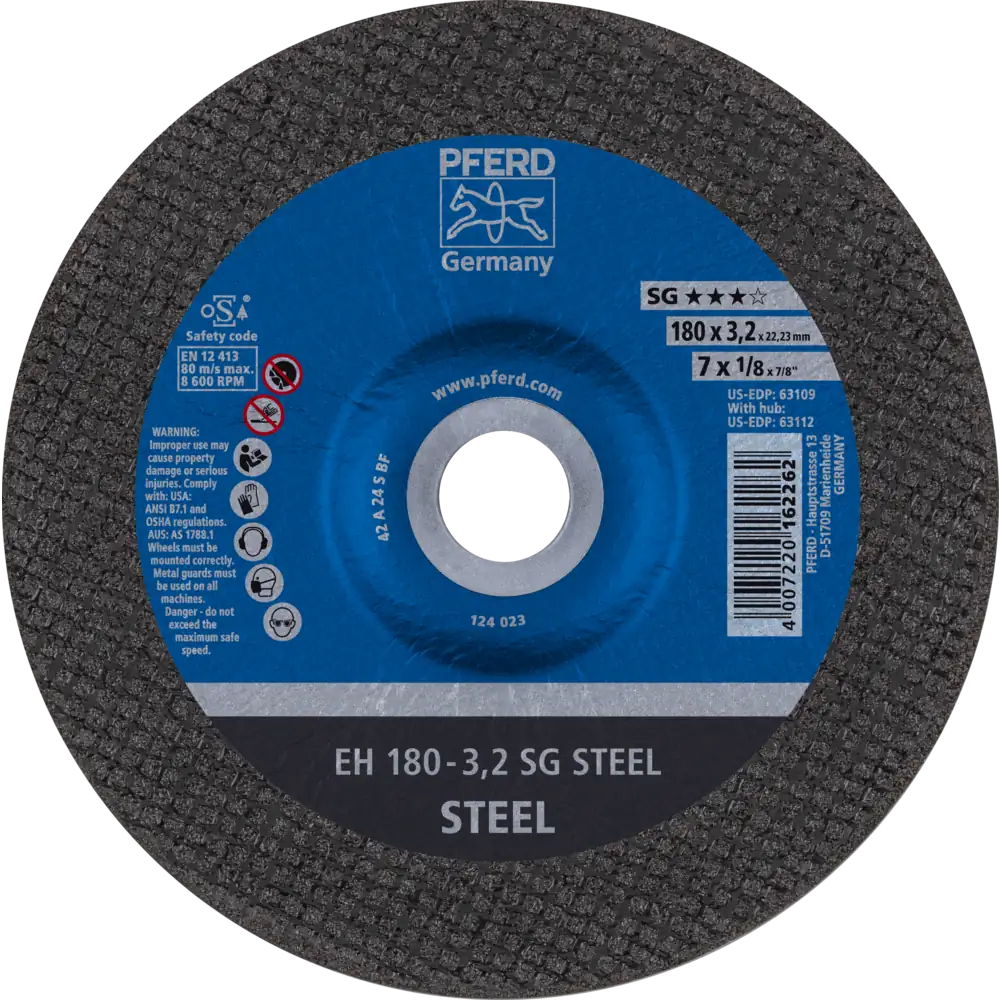 Pferd Tools PFERD TOOLS Trennscheibe EH 180x3,2x22,23 mm gekröpft Leistungslinie SG STEEL für Stahl-1 Product picture Primär-Darstellung