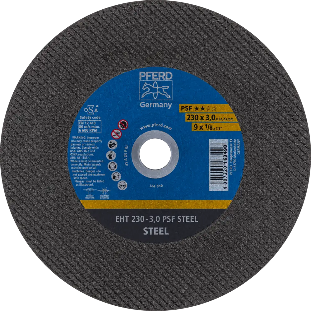Pferd Tools PFERD TOOLS Trennscheibe EHT 230x3,0x22,23 mm gerade Universallinie PSF STEEL für Stahl (25)-1 Product picture Primär-Darstellung