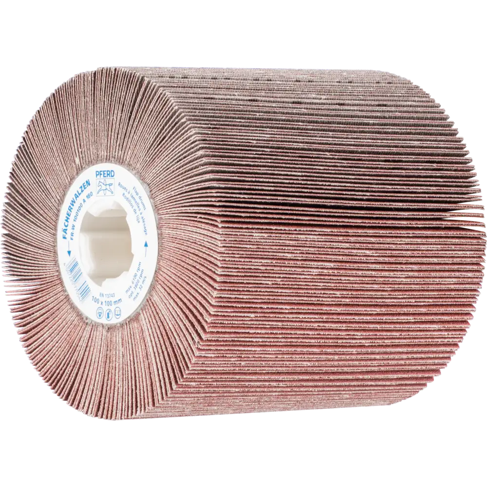 Pferd Tools PFERD TOOLS Fächerschleifwalze Ø 100x100 Keilnut 19 mm A180 zum universellen Einsatz auf Walzenantrieben-1 Product picture Primär-Darstellung