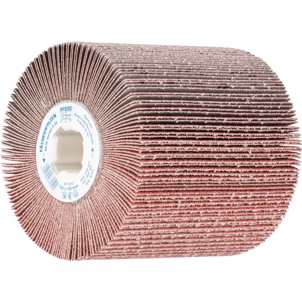 Pferd Tools PFERD TOOLS Fächerschleifwalze Ø 100x100 Keilnut 19 mm A60 zum universellen Einsatz auf Walzenantrieben-1 Product picture Primär-Darstellung