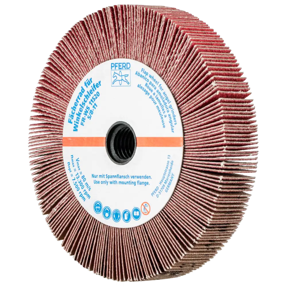 Pferd Tools PFERD TOOLS Lamellenschleifrad für Winkelschleifer FR WS Ø 115x20mm 5/8-11 CO-COOL120 für Edelstahl-1 Product picture Primär-Darstellung