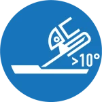 Safety pictogram Only permitted for grinding at an angle greater than 10°