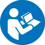 Safety pictogram Refer to instruction manual/booklet (ISO 7010)