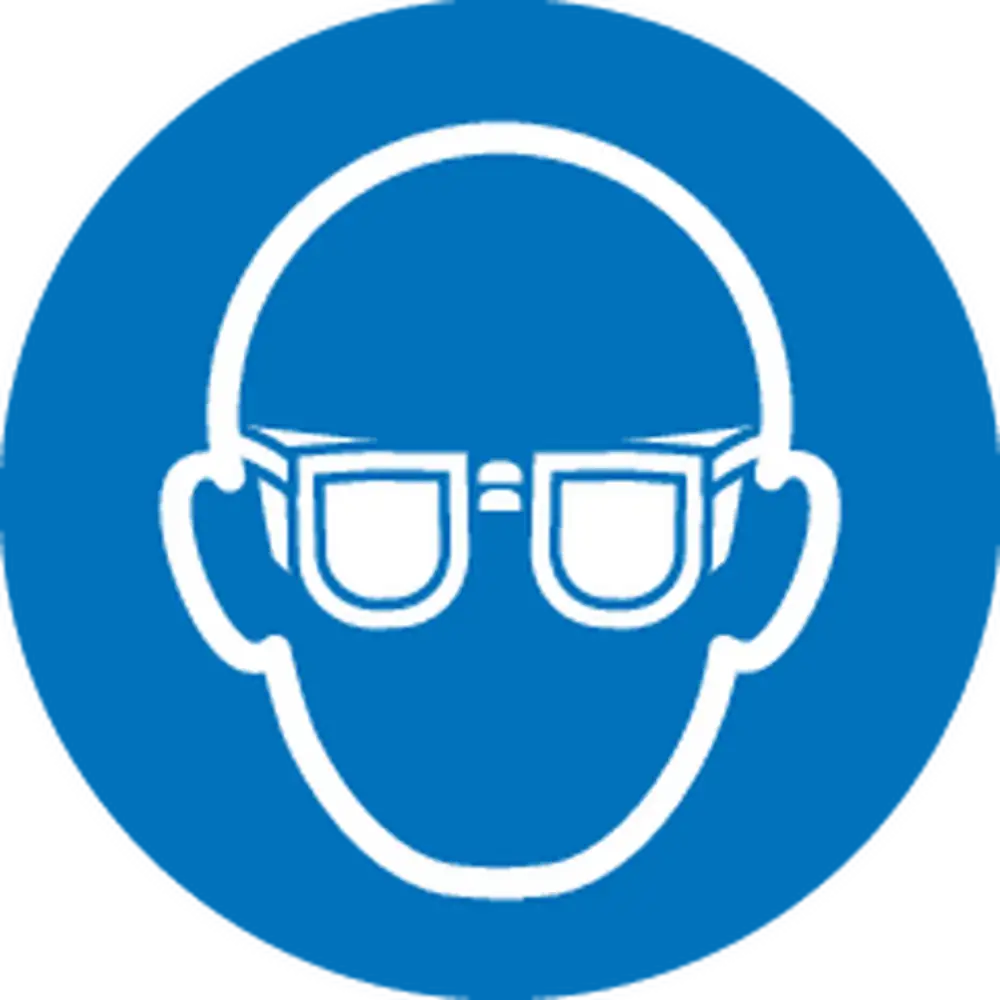 Pferd Tools PFERD TOOLS Keramikkorn Schleifband BA 20x520mm CO-COOL80 für Edelstahl-Schliff mit Bandschleifer-3 Safety pictogram Wear eye protection (ISO 7010)