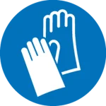 Safety pictogram Wear protective gloves (ISO 7010)