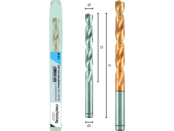 L160 Ø13,5 Spiralbohrer HSS Cobalt-1