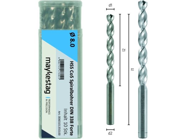 L125 Ø8,8 Spiralbohrer HSS Forte Cobalt-1