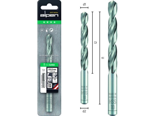 L40 Ø1,5 HSS Spiralbohrer DIN 338 HSS Super-1
