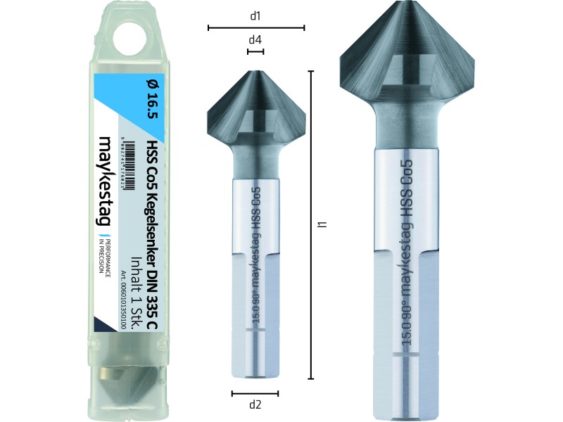 L40___4_3_Kegelsenker_MAYKESTAG-1.jpg L50 Ø8 HSS Cobalt Kegelsenker 3-Flächenschaft, ungleiche Teilung MAYKESTAG-1