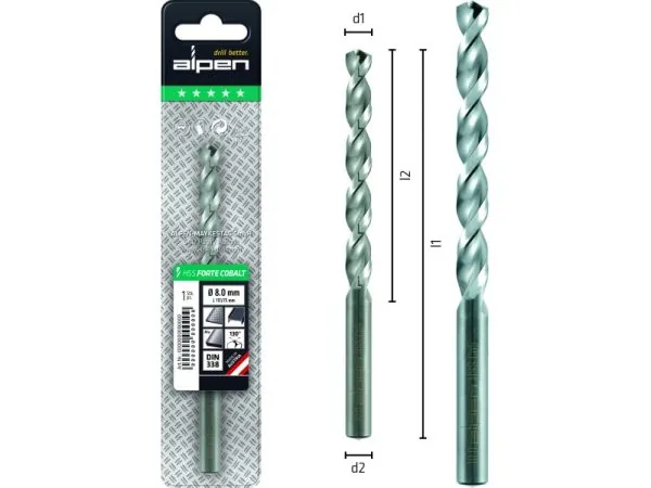 L40 Ø1,5 HSS Cobalt Spiralbohrer DIN 338 HSS Forte Cobalt-1