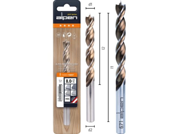 L133 Ø10 Holzspiralbohrer TIMBER TWIST-1