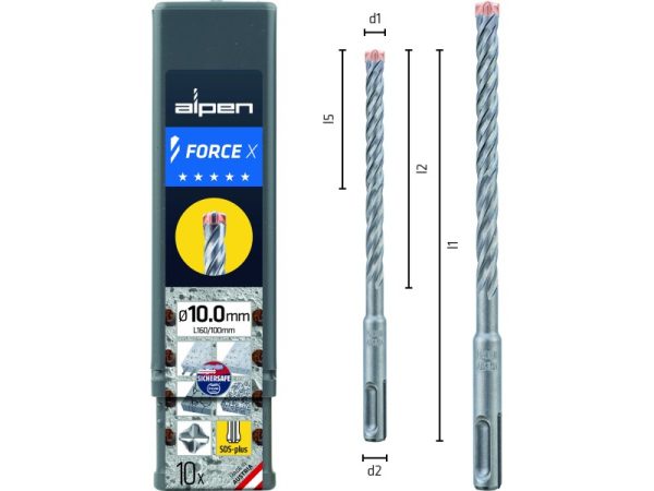 L160 Ø6 Hammerbohrer FORCE X-1