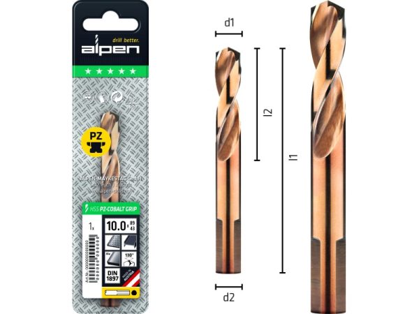 L89 Ø10 HSS Cobalt Spiralbohrer DIN 1897 HSS PZ-COBALT GRIP-1