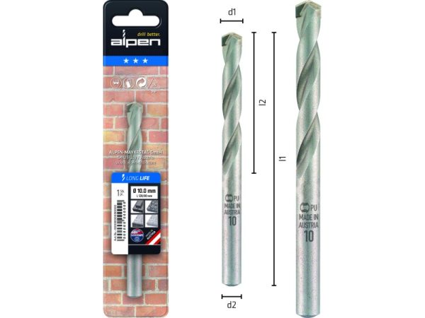 L300 Ø10 Hartmetall-Steinbohrer Long Life-1