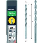 L165 Ø8 Spiralbohrer DIN 340 HSS Super-1