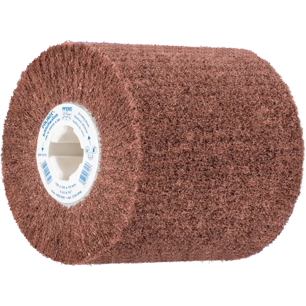 Pferd Tools PFERD TOOLS POLINOX Vlies-Schleifwalze PNL Ø 100x100mm Keilnut 19 mm A280 für Feinschliff und Finish-1 Product picture Primär-Darstellung