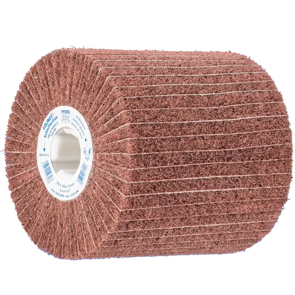 Pferd Tools PFERD TOOLS POLINOX Vlies-Schleifwalze PNZ Ø 100x100mm Keilnut 19 mm A120/F für Feinschliff und Finish-1 Product picture Primär-Darstellung