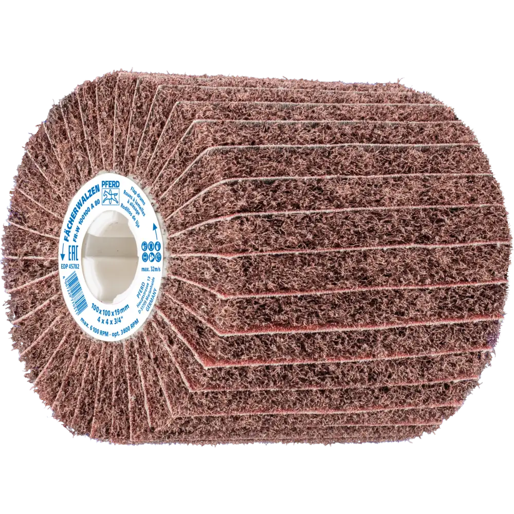 Pferd Tools PFERD TOOLS POLINOX Vlies-Schleifwalze PNZ Ø 100x100mm Keilnut 19 mm A80/M für Feinschliff und Finish-1 Product picture Primär-Darstellung