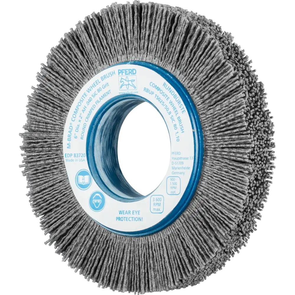 Pferd Tools PFERD TOOLS COMPOSITE Rundbürste RBUP Ø 150x25x50,8 mm Bohrung SiC-Filament-Ø 1,10mm Korn 80 stationär-1 Product picture Primär-Darstellung