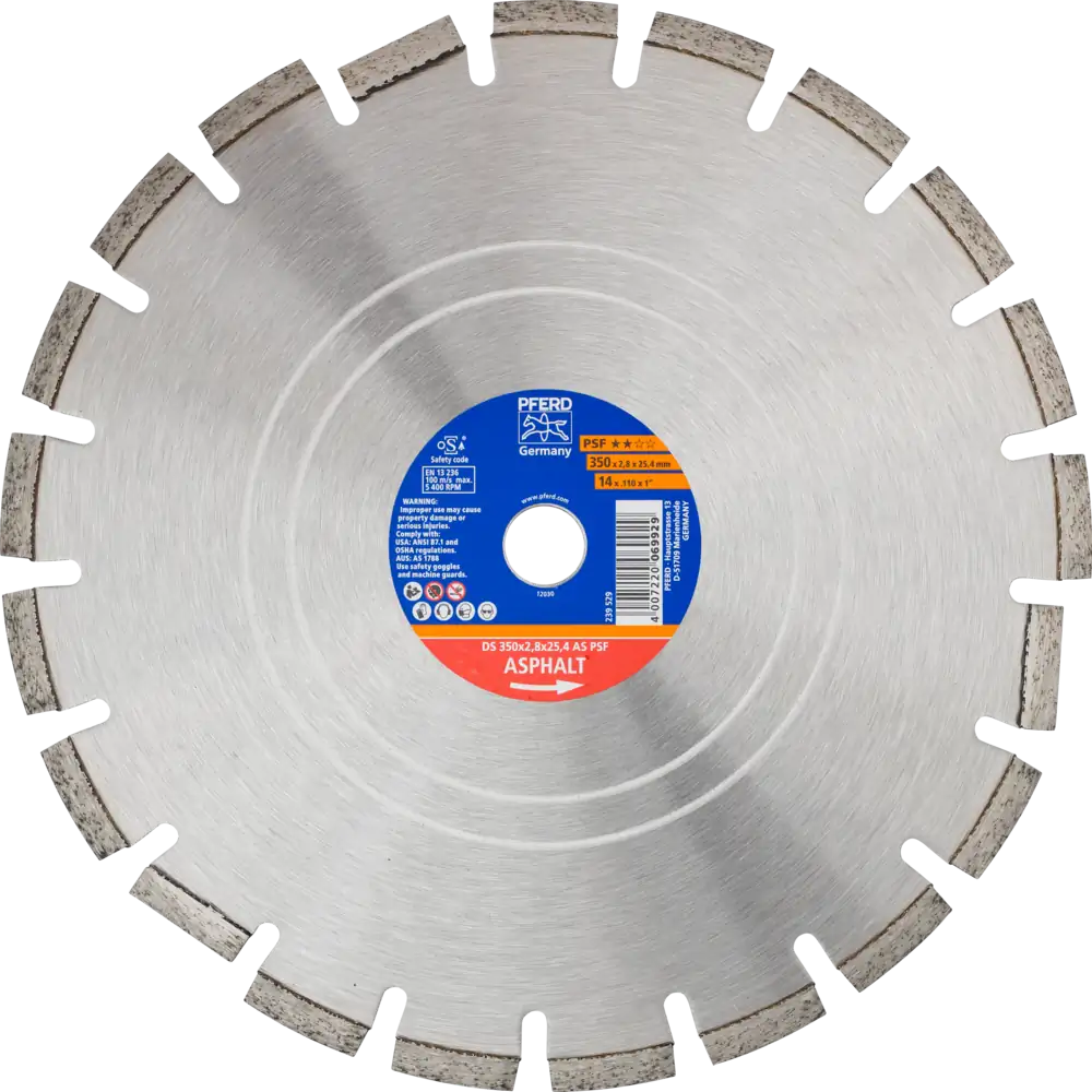 Pferd Tools PFERD TOOLS Diamant-Trennscheibe DS 350x2,8x25,4 mm PSF für schnelles Trennen von Asphalt-1 Product picture Primär-Darstellung