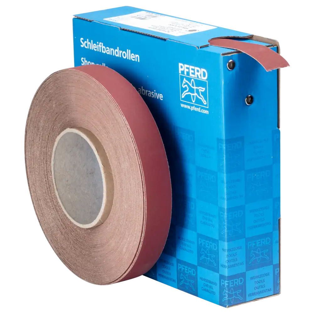Pferd Tools PFERD TOOLS Korund Schleifbandrolle Gewebe SBR Breite 25 mmxLänge 50m A400 für universelle Anwendung-1 Product picture Primär-Darstellung