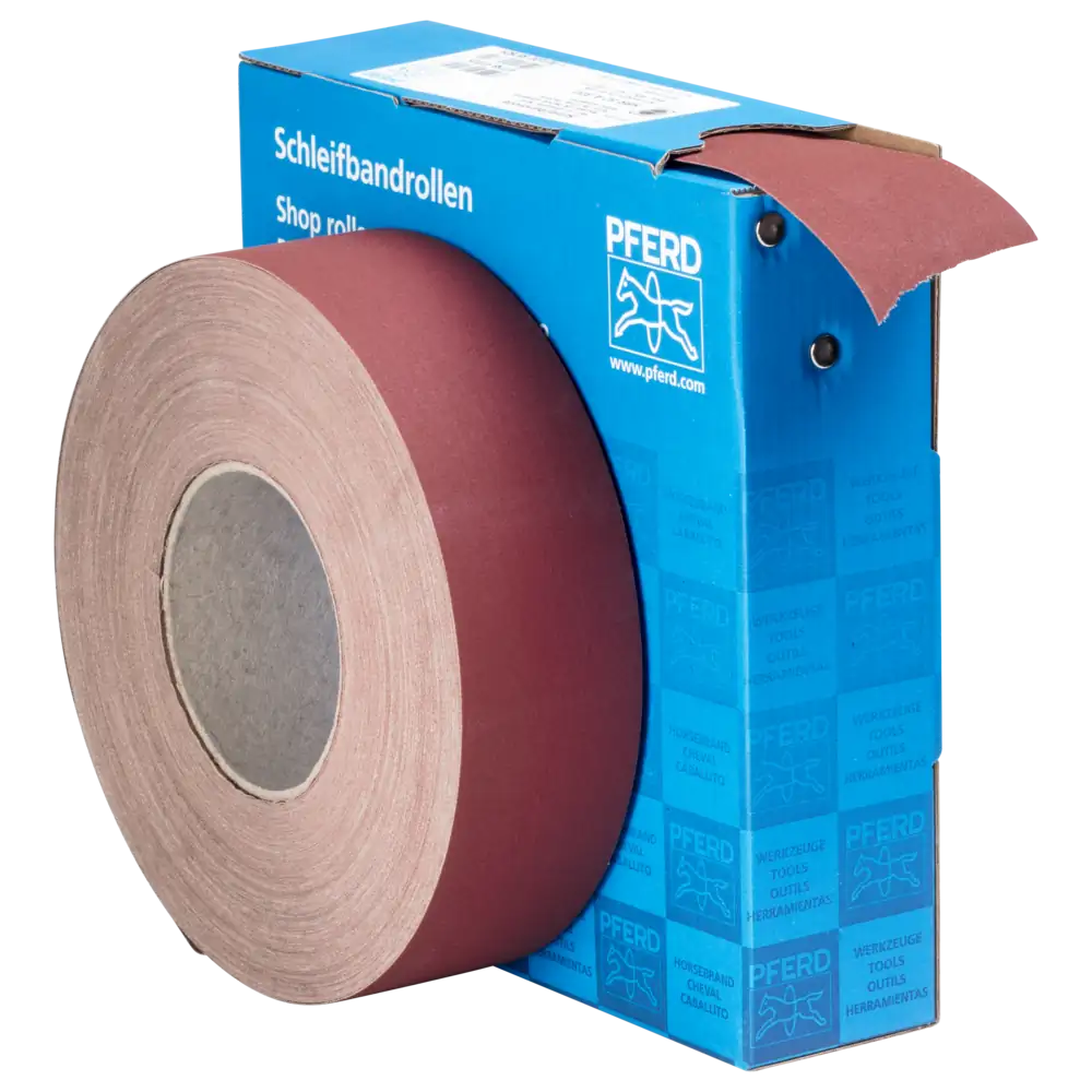 Pferd Tools PFERD TOOLS Korund Schleifbandrolle Gewebe SBR Breite 50mmxLänge 50m A320 für universelle Anwendung-1 Product picture Primär-Darstellung