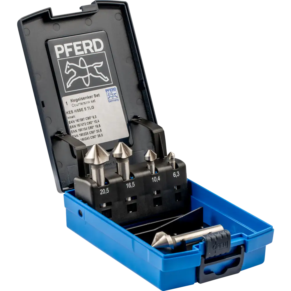 Pferd Tools PFERD TOOLS HSSE-Kegelsenker-Set 5-tlg. DIN 335 C 90° Ausführung Co5-1 Product picture Primär-Darstellung