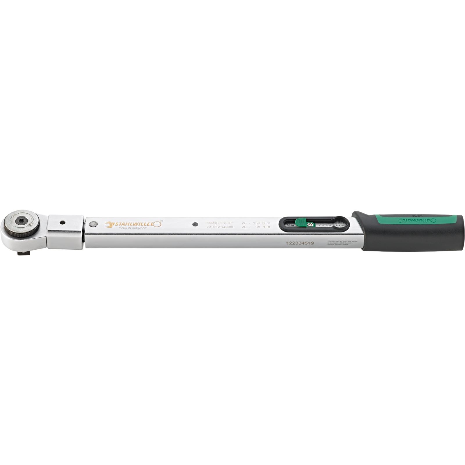 STAHLWILLE Drehmomentschlüssel Service MANOSKOP® 730R Quick 25-130N·m 1/2" L. 475mm-1 main HighRes image
