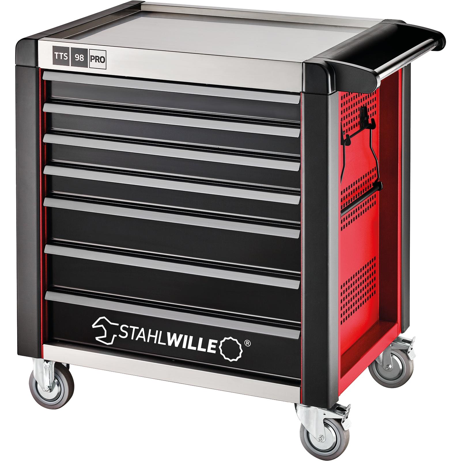 STAHLWILLE Werkstattwagen 98/7 PRO 7 Schubl. 651 x 1001 x 1020 mm rot, RAL 3020; schwarz, RAL 9005-1 main HighRes image