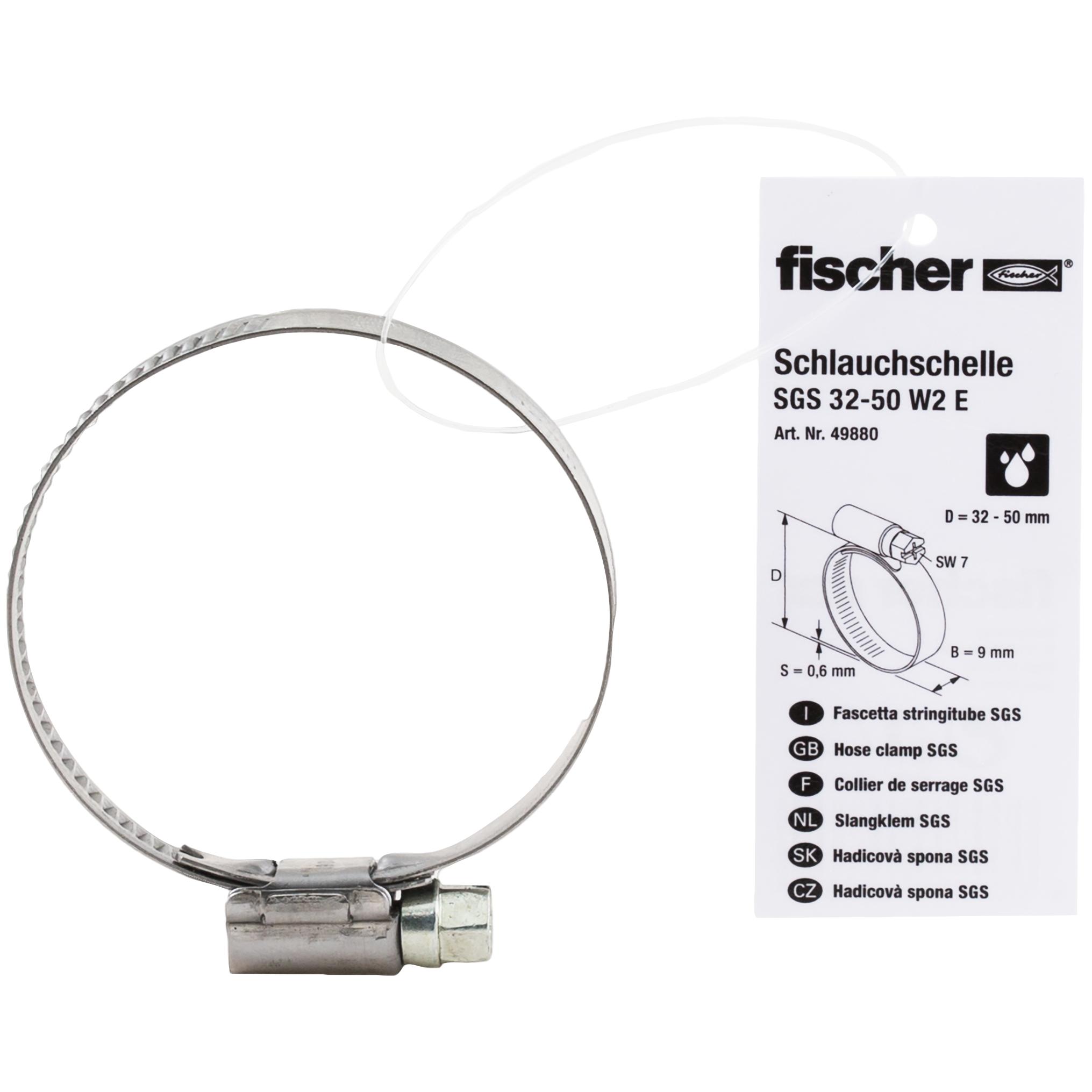 fischer Schlauchschelle SGS 9 W2 32-50 E-1 fischer Schlauchschelle SGS 9 W2 32-50 E-1