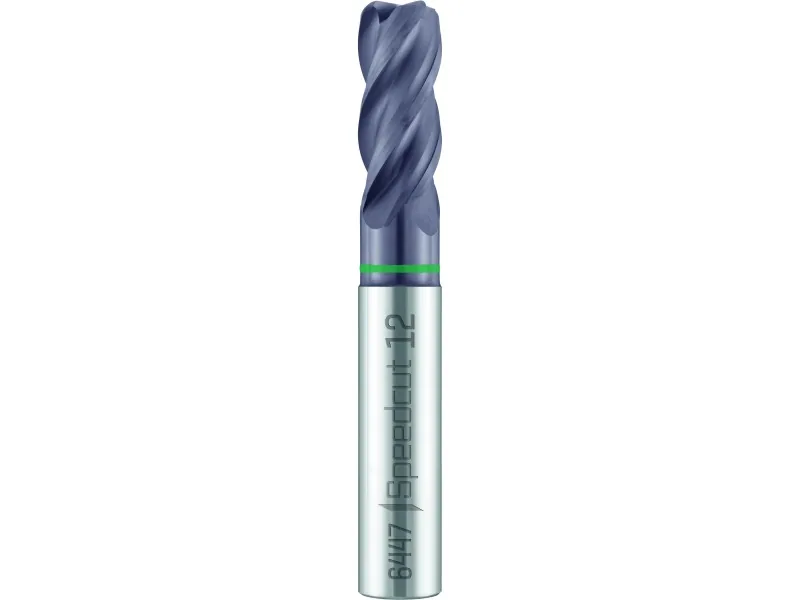 merged_product_3783.jpg Maykestag VHM-SPEEDCUT Univ., Z=4, Ø 4.0Eckenradius=0.5 mm, 35-38°, DIN 6527L-freigestellt, Zyl.Schaft DIN 6535-HA,ALUNIT-S – Bild 1