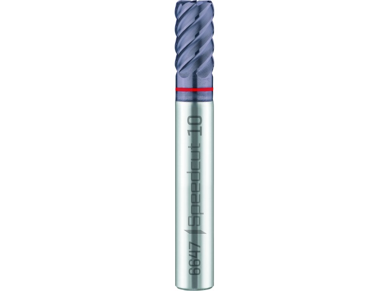 merged_product_3900.jpg Maykestag VHM-SPEEDCUT Ultra Hard Steel68 HRC, Z=6, Ø 4.0Eckenradius=0.5 mm, 50°, DIN 6527L-freigestellt, Zyl.Schaft DIN 6535-HA,ALUNIT-S – Bild 1