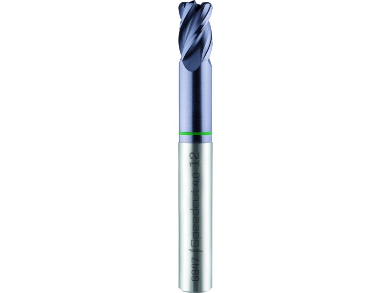 merged_product_4490.jpg Maykestag VHM-SPEEDCUT Univ., Z=4, Ø 12.0 Eckenradius=2.0 mm, 35-38°, WN, extra lang-XXL,freigestellt, Zyl.Schaft DIN 6535-HA,ALUNIT-S – Bild 1