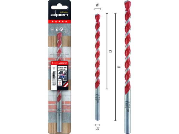 L400 Ø16 Hartmetall-Mehrzweckbohrer Profi Multicut-1