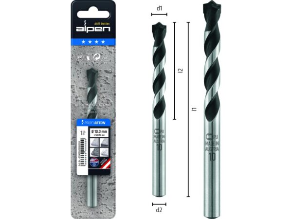 L150 Ø12 Hartmetall-Betonbohrer Profi Beton-1