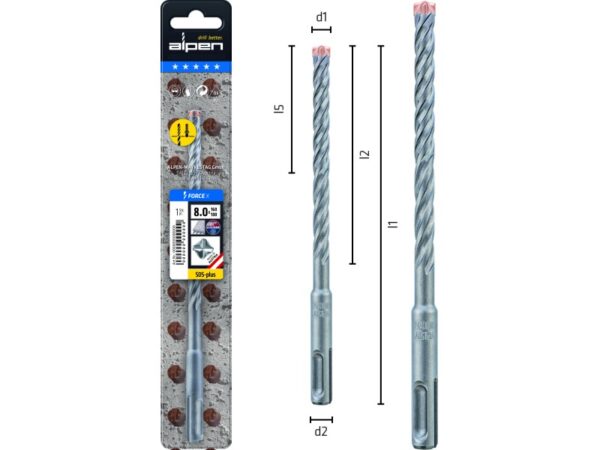 L160 Ø10 Hammerbohrer FORCE X-1