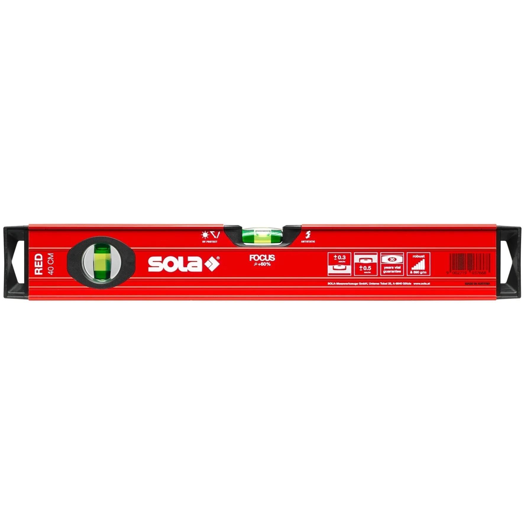 Sola Alu-Wasserwaage Red 3 100-6