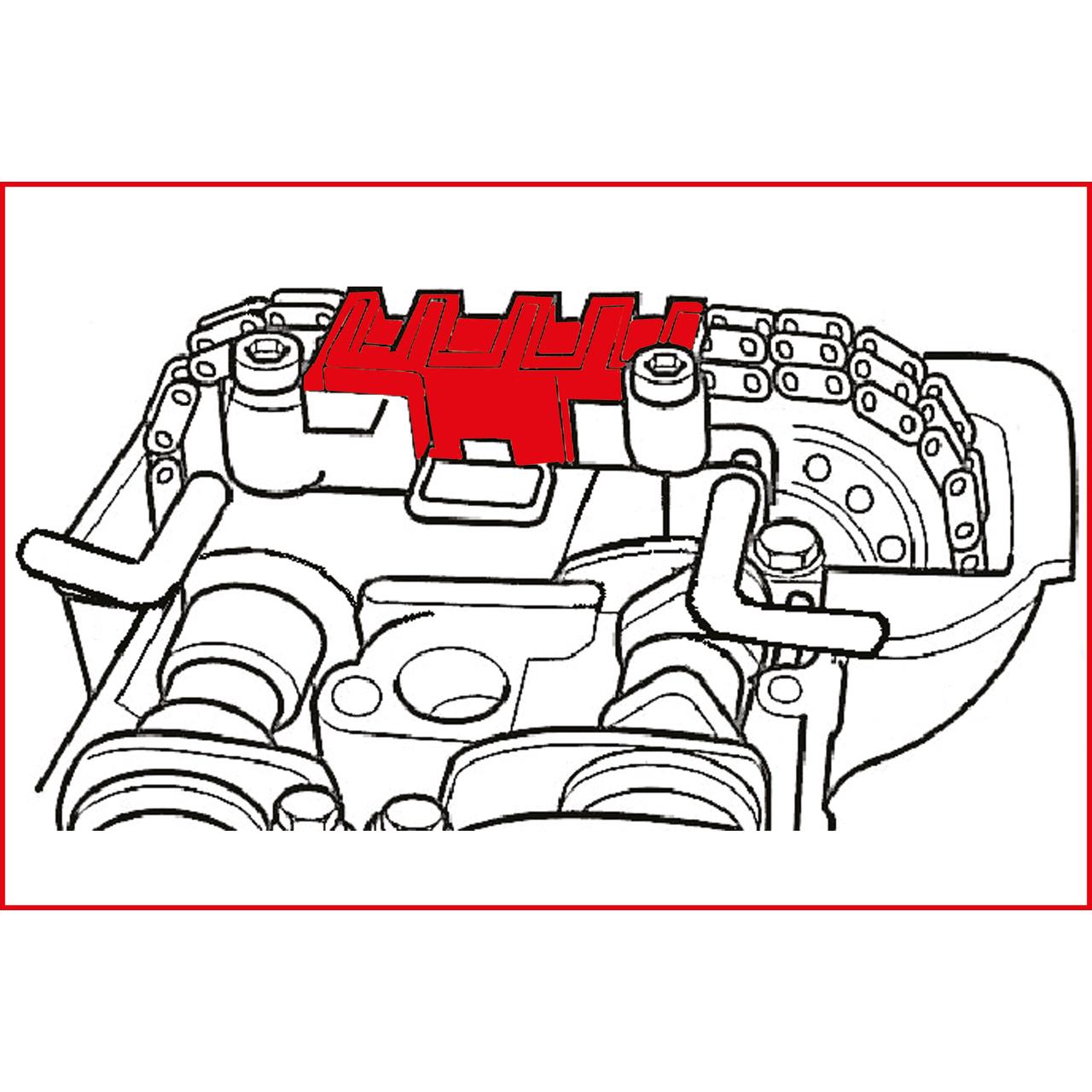 KS Tools Motoreinstell-Werkzeug-Satz für Chrysler / Mercedes, 6-tlg-2 Foto Anwendung Allgemein PKW