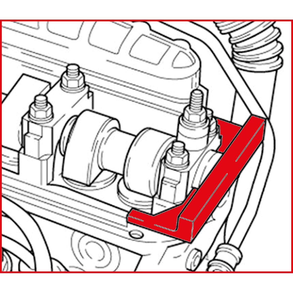 KS Tools Motoreinstell-Werkzeug-Satz für VAG, 5-tlg VW mit 2,4 Motoren-2 Foto Anwendung Allgemein PKW