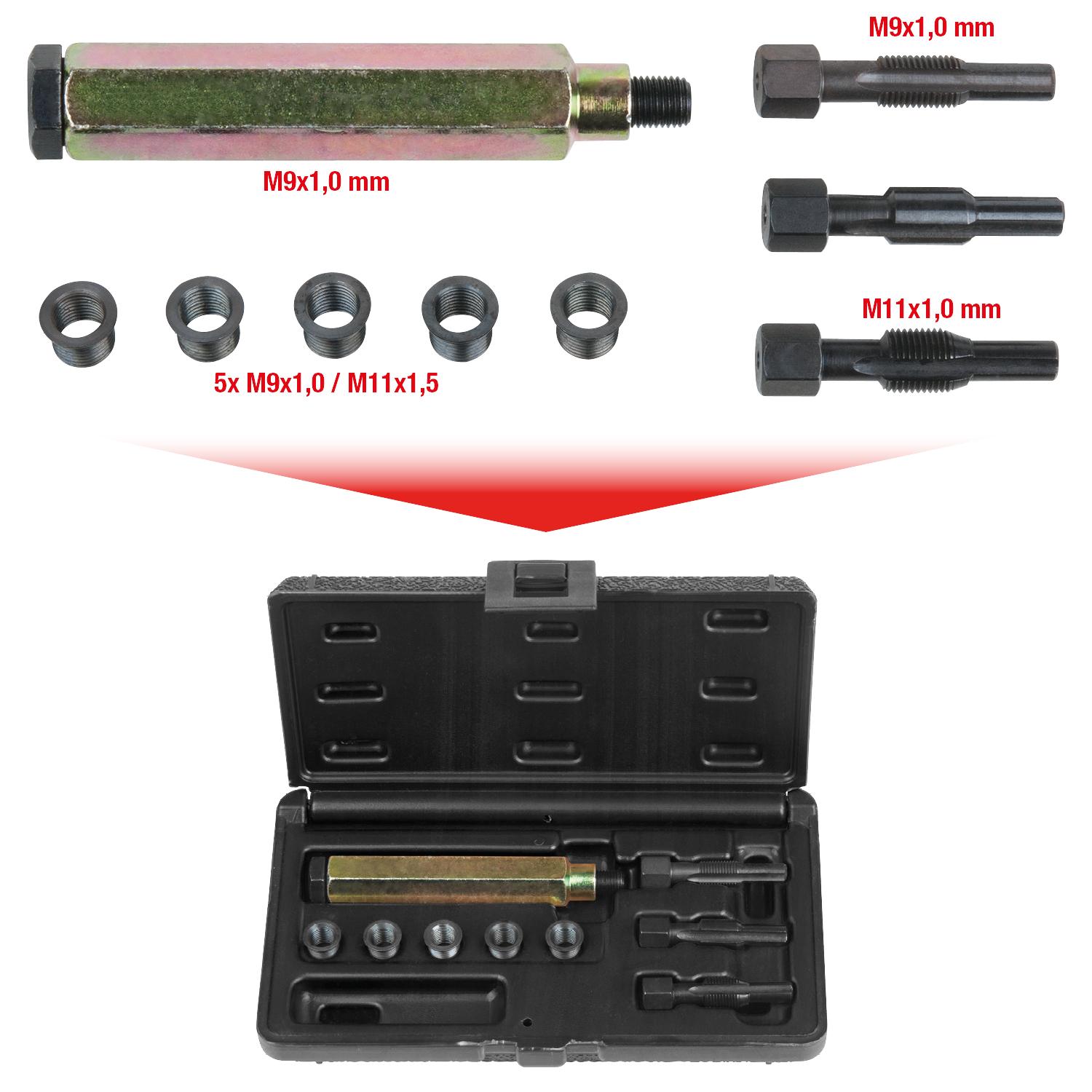 KS Tools THREADfix Reparatur-Satz M9x1 f.Glühkerzen,9-tlg-1 Foto Gesamt Allgemein