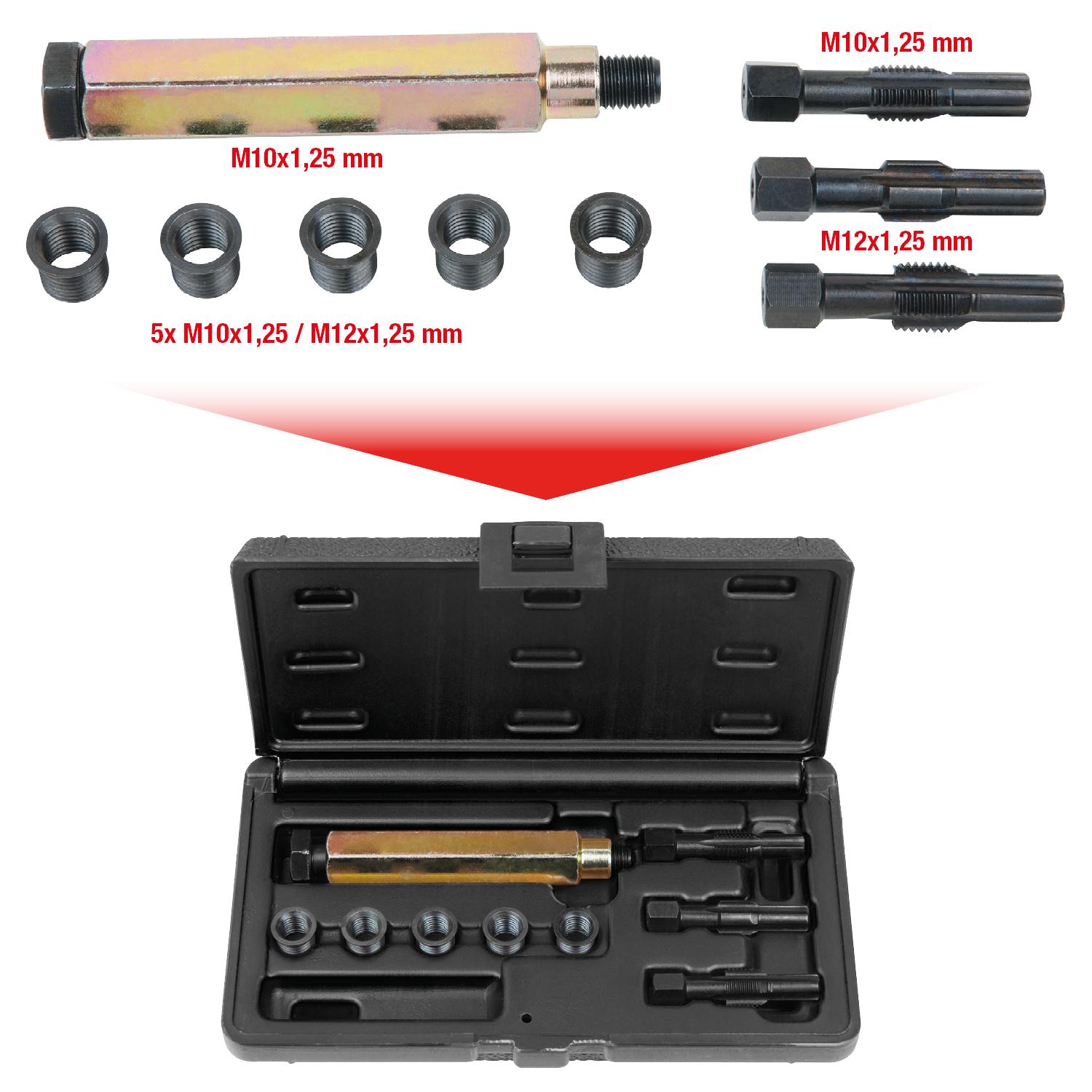 KS Tools THREADfix Reparatur-Satz M10x1,25 f.Glühkerzen,9-tlg-1 Foto Gesamt Allgemein