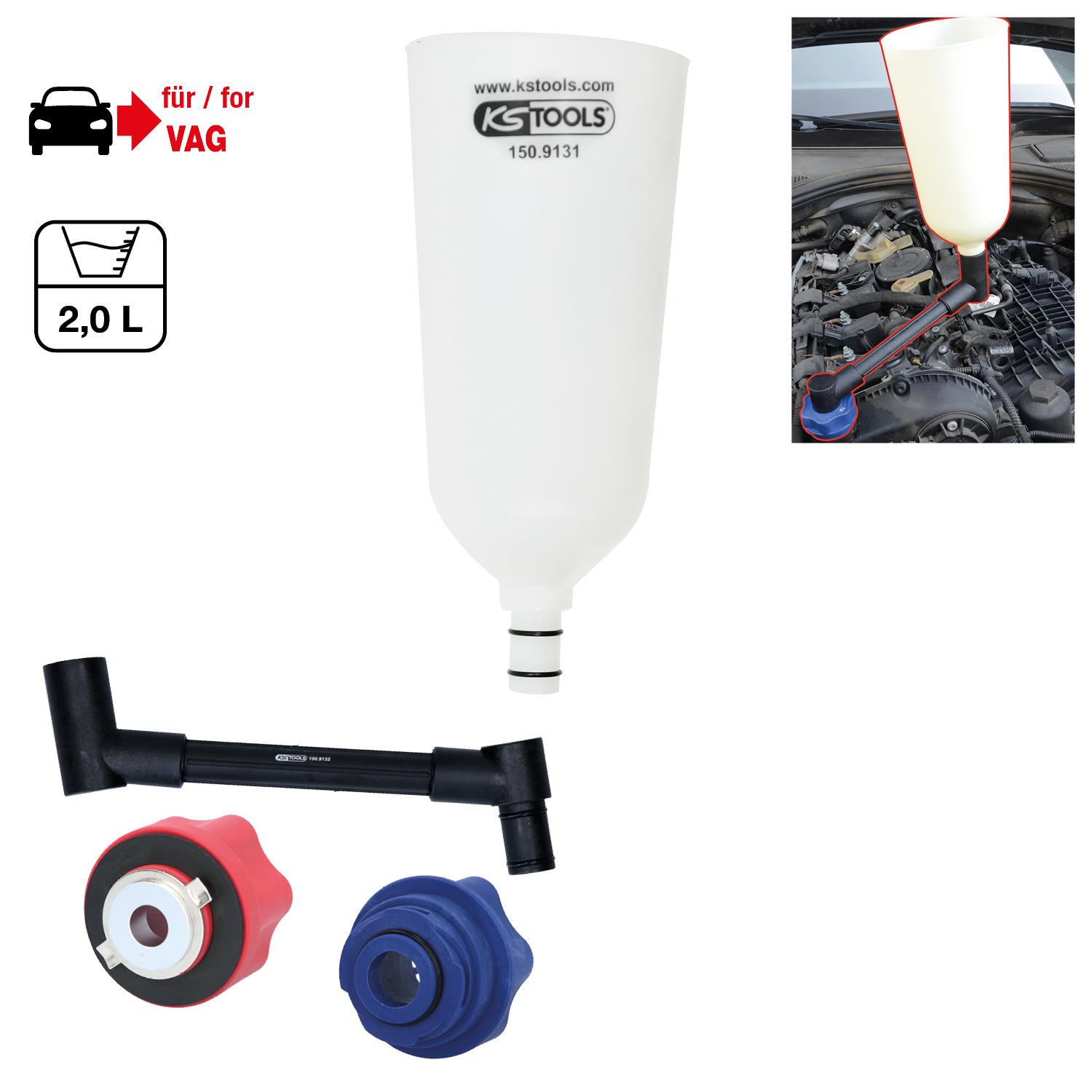 KS Tools Öl-Einfülltrichter-Satz mit drehbarem Winkelarm für VAG, 4-tlg-1 Foto Gesamt Allgemein