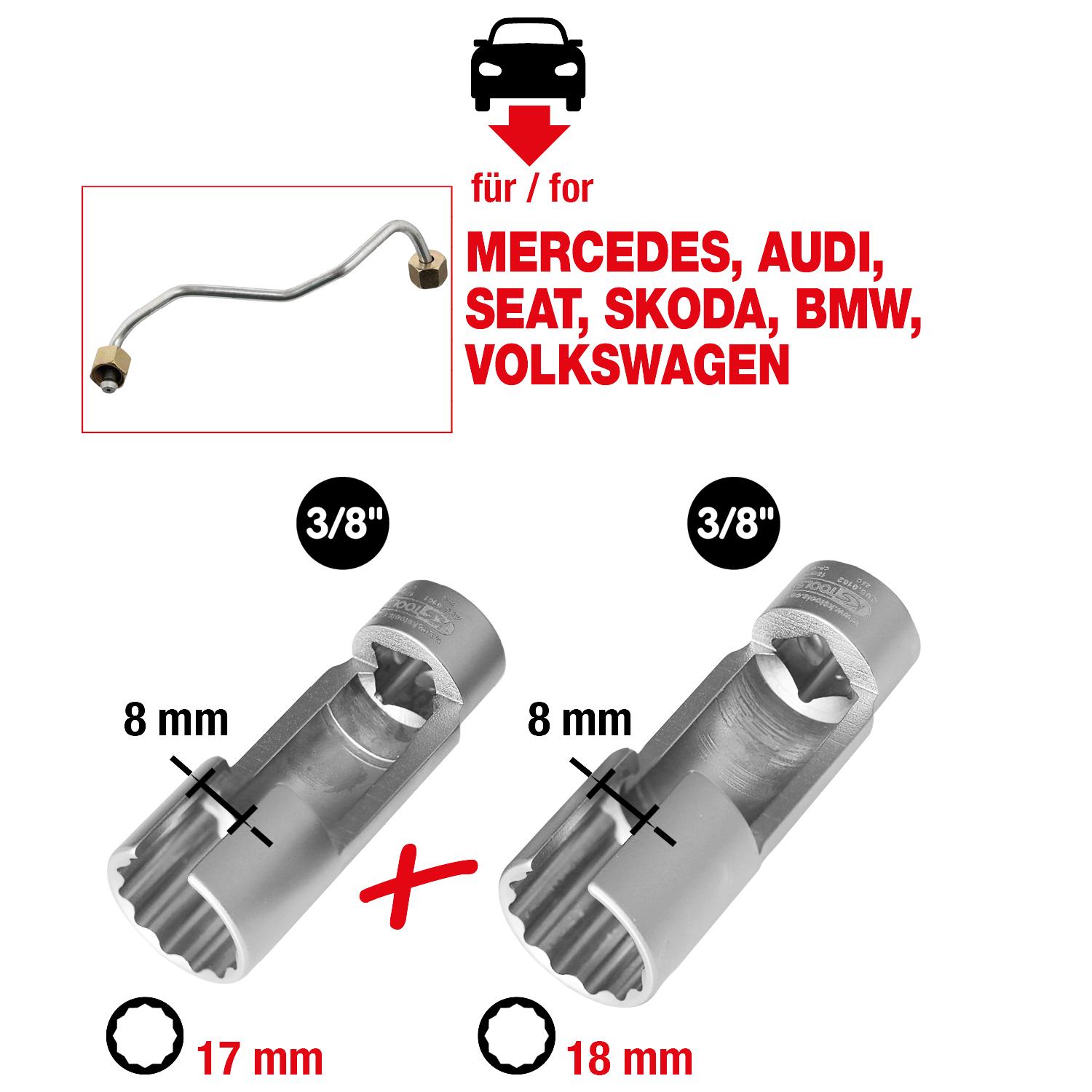 KS Tools 3/8" Einspritzleitungs-Schlüssel-Satz, 2-tlg-1 Foto Gesamt Allgemein